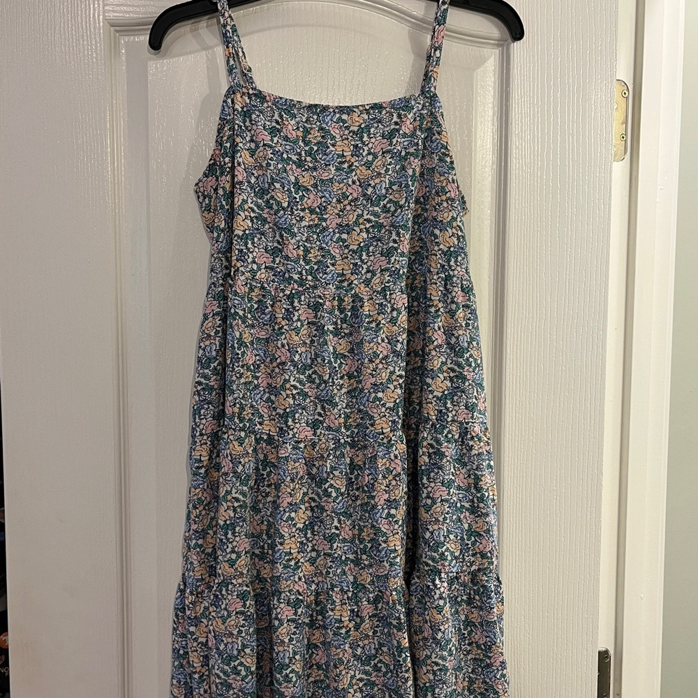 Old Navy Blue Flowered Sundress Sleeveless Casual